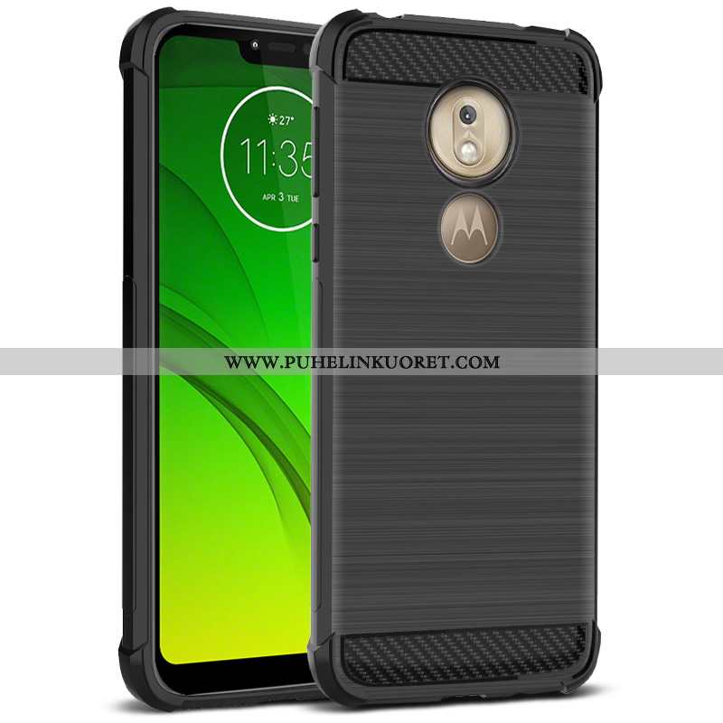 Kotelo, Kuori Moto G7 Play Kukkakuvio Pehmeä Neste Suupaltti Puhelimen Liukumaton Mustat