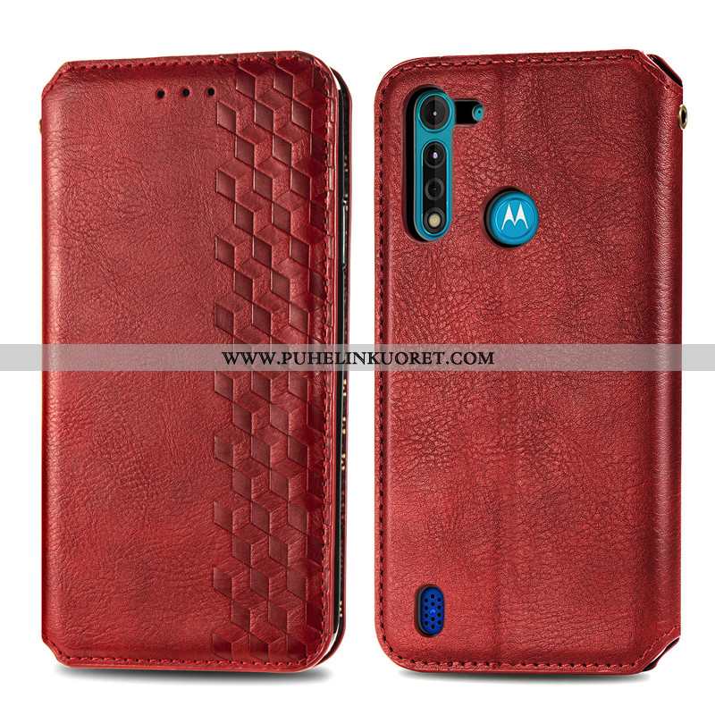 Kuoret, Kotelo Moto G8 Power Lite Suojaus Nahkakuori Ulotteinen Kohokuviointi Vihreä