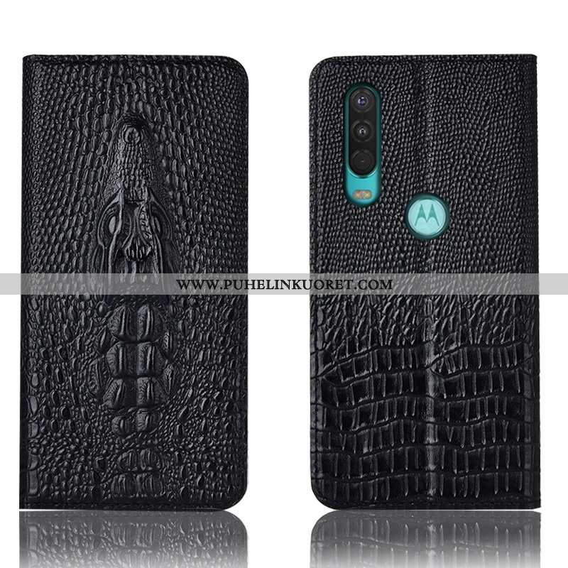 Kotelo, Kuori Motorola One Action Nahkakuori Suojaus Kuoret Kotelo Puhelimen Sininen