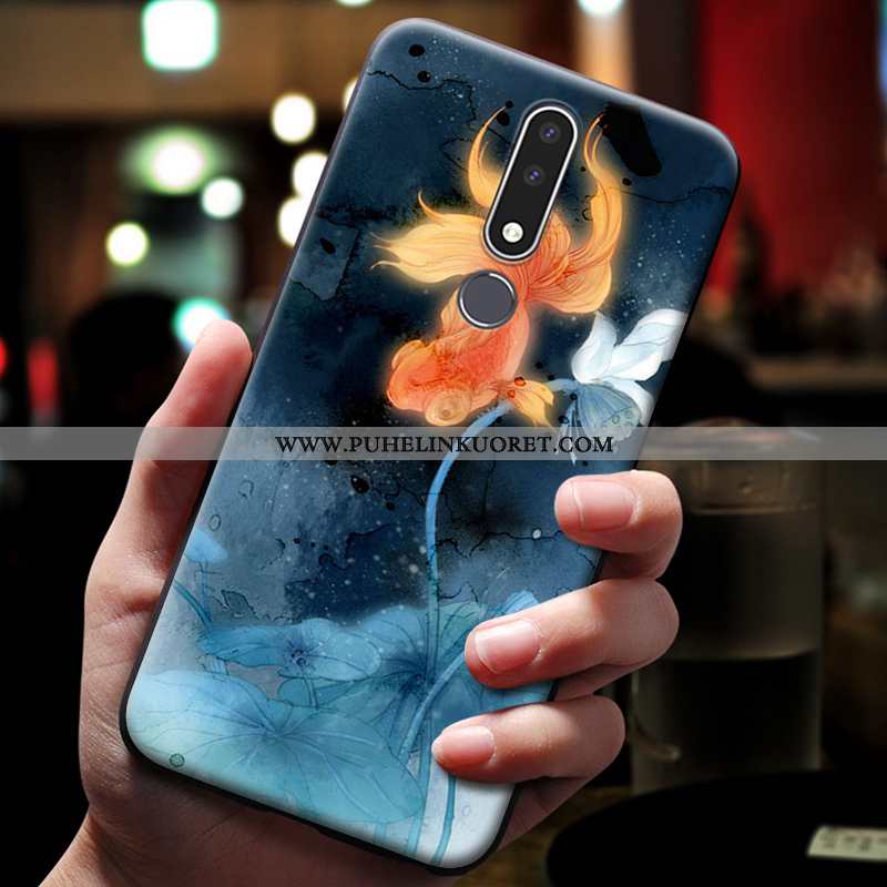 Kuoret, Kotelo Nokia 3.1 Plus Sarjakuva Ripustettavat Koristeet Sininen Puhelimen Kuori