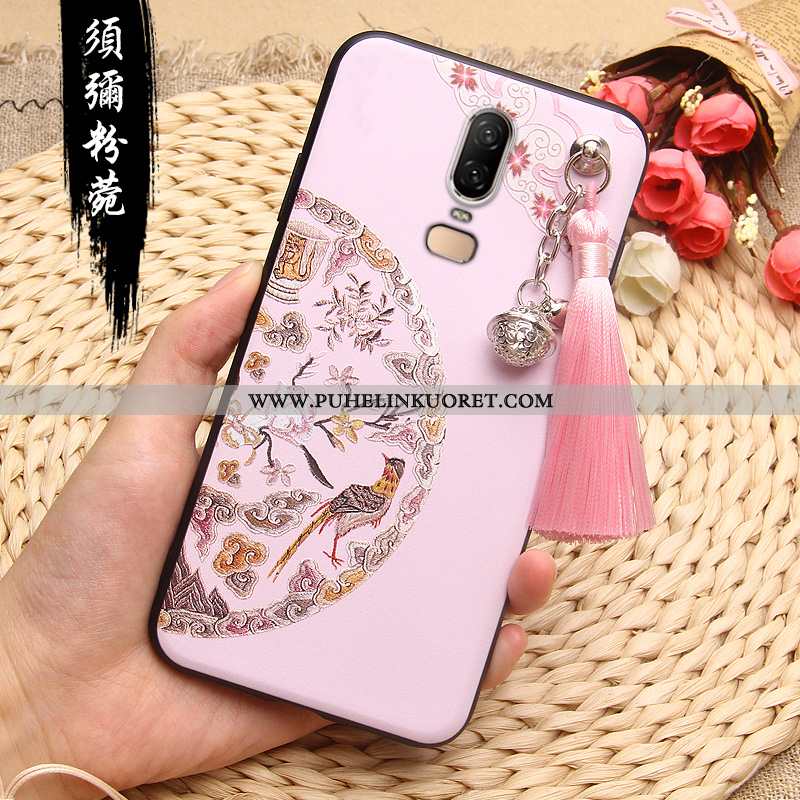 Kuori, Kuoret Oneplus 6 Pehmeä Neste Silikoni Net Red Puhelimen Suuntaus Beige