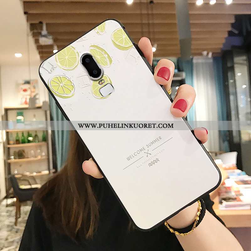 Kotelo, Kuori Oneplus 6 Kohokuviointi Pehmeä Neste Puhelimen Murtumaton Vihreä