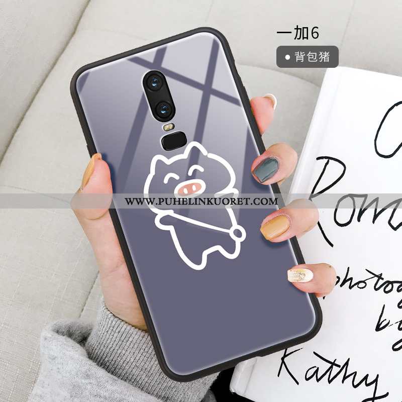 Kotelo, Kuori Oneplus 6 Pehmeä Neste Silikoni Tuki Puhelimen Eläin Keltaiset