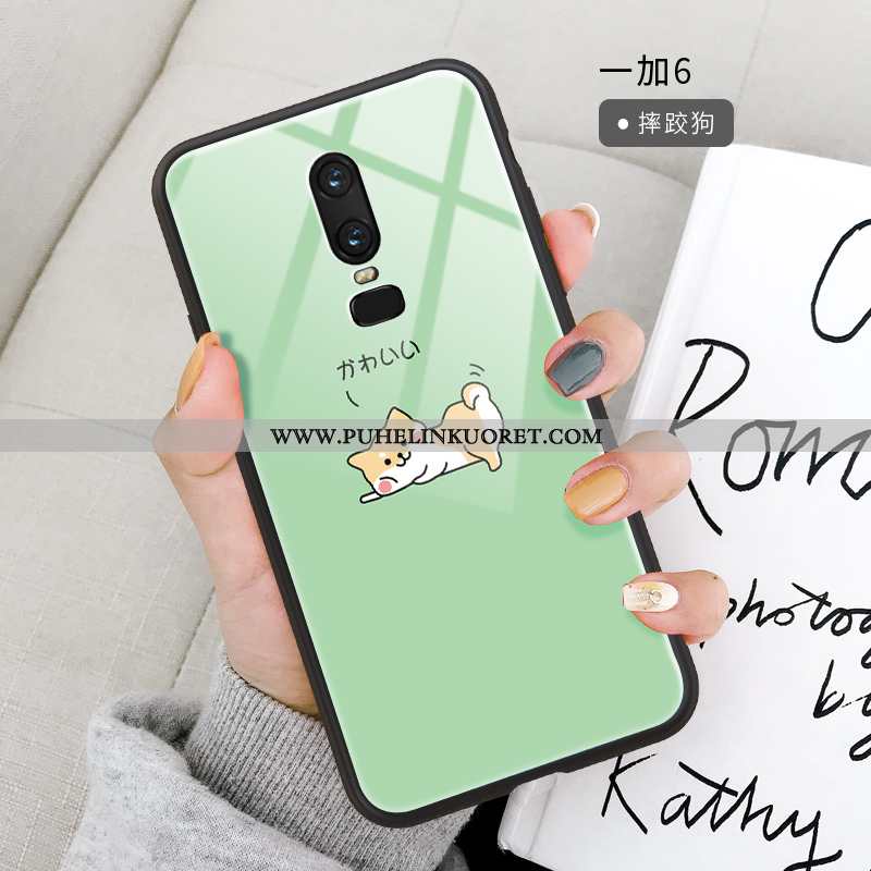 Kotelo, Kuori Oneplus 6 Pehmeä Neste Silikoni Tuki Puhelimen Eläin Keltaiset