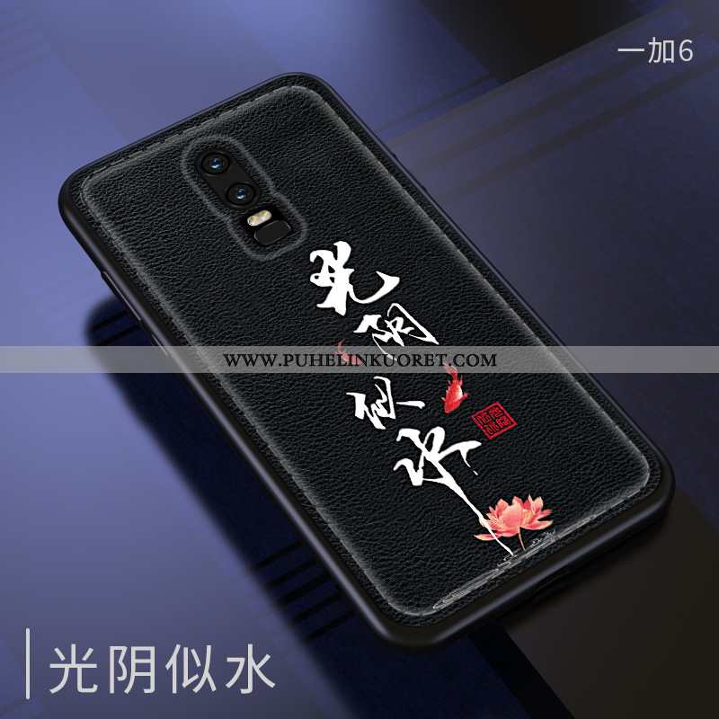 Kotelo, Kuori Oneplus 6 Suojaus Tila Puhelimen Kukkakuvio Punainen