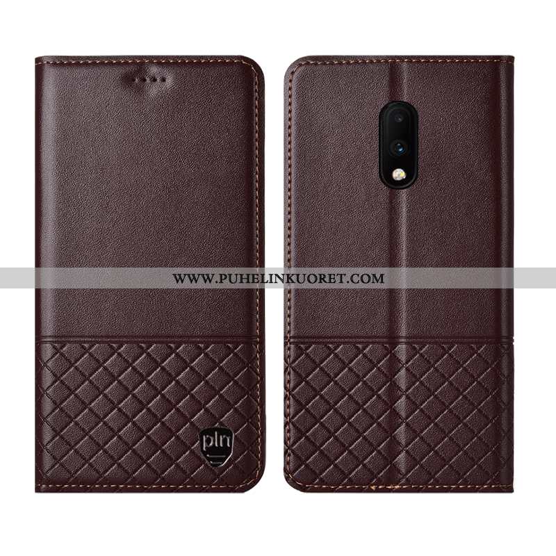 Kuori, Kuoret Oneplus 7 Suojaus Aito Nahka Murtumaton Keltainen Keltaiset