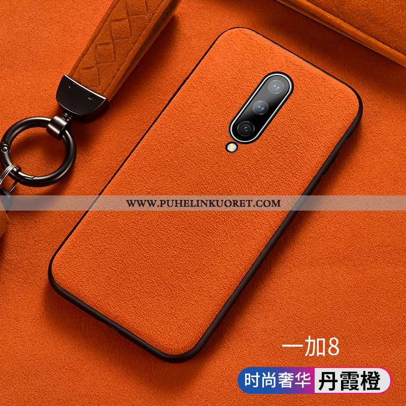 Kotelo, Kuori Oneplus 8 Turkki Mokkanahkaa Suojaus Punainen Puhelimen
