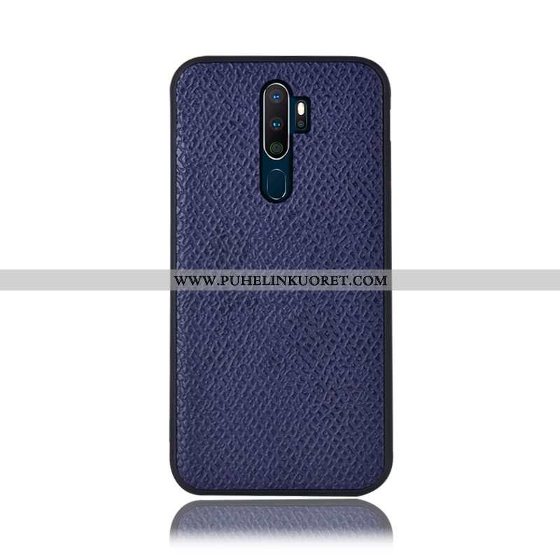 Kuori, Kuoret Oppo A5 2020 Aito Nahka Kukkakuvio Puhelimen Punainen Takakansi Pinkki