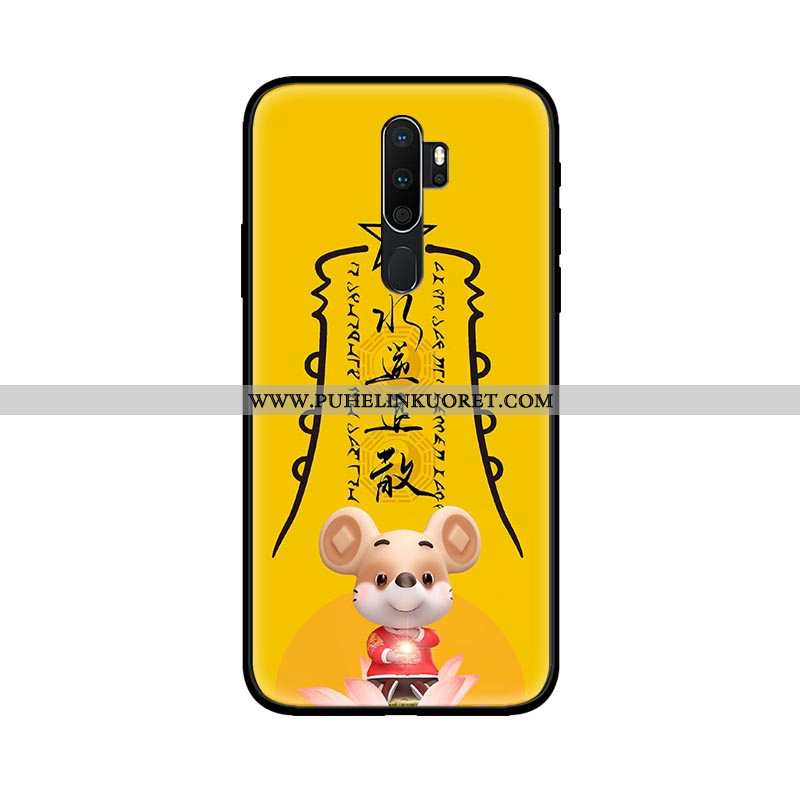 Kuori, Kuoret Oppo A5 2020 Lasi Pesty Suede Rakastunut Kuori Keltainen Keltaiset