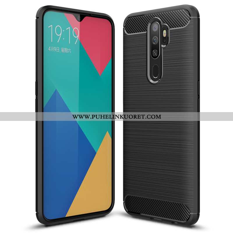 Kuoret, Kotelo Oppo A5 2020 Suojaus Suuntaus Silikonikuori Pehmeä Neste Kuitu Mustat