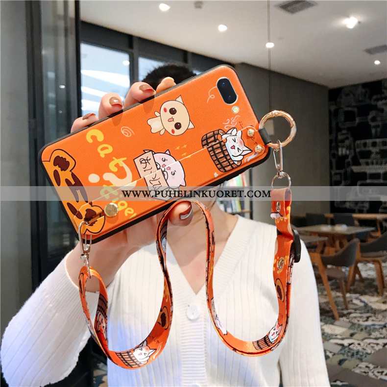 Kuoret, Kotelo Oppo A5 Pesty Suede Ripustettavat Koristeet Oranssi Rakastunut