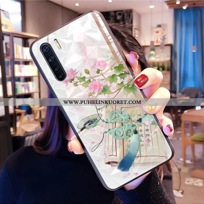 Kotelo, Kuori Oppo A91 Kukkakuvio Suojaus Vuosikerta Kiinalainen Tyyli Vihreä