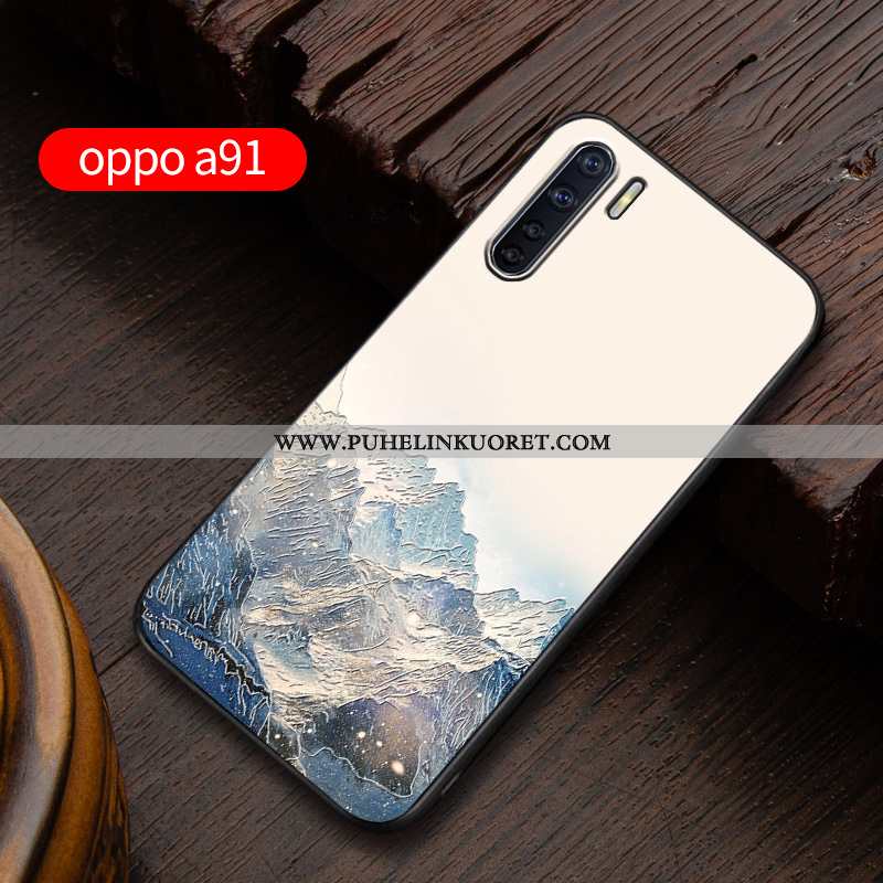 Kotelo, Kuori Oppo A91 Kohokuviointi Pehmeä Neste Suojaus Persoonallisuus Muokata Sininen