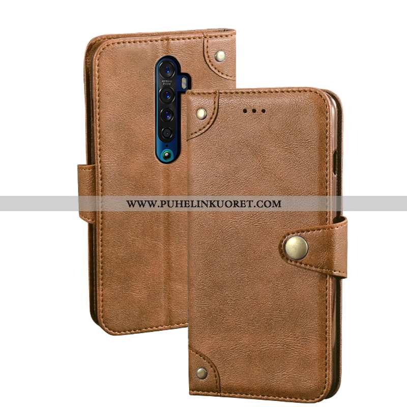 Kuori, Kuoret Oppo Reno2 Nahka Pehmeä Neste Puhelimen Suojauskuori Khaki