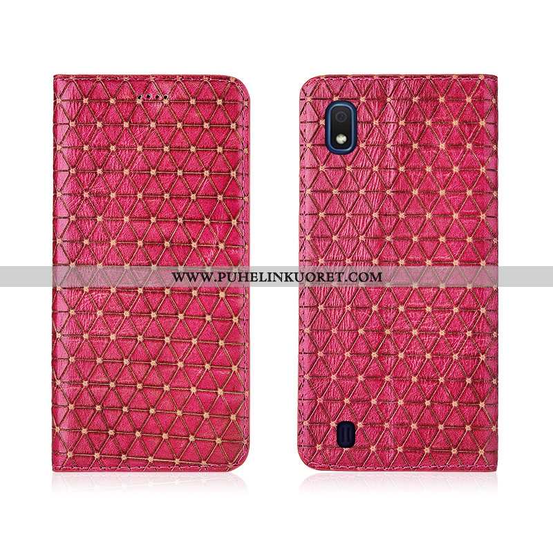 Kotelo, Kuori Samsung Galaxy A10 Nahkakuori Pesty Suede Tähti Silikoni Puhelimen Mustat
