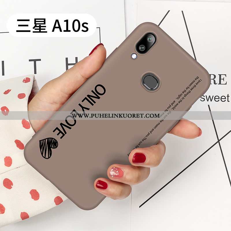 Kuori, Kuoret Samsung Galaxy A10s Silikoni Suojaus Harmaa Tähti Vaalean