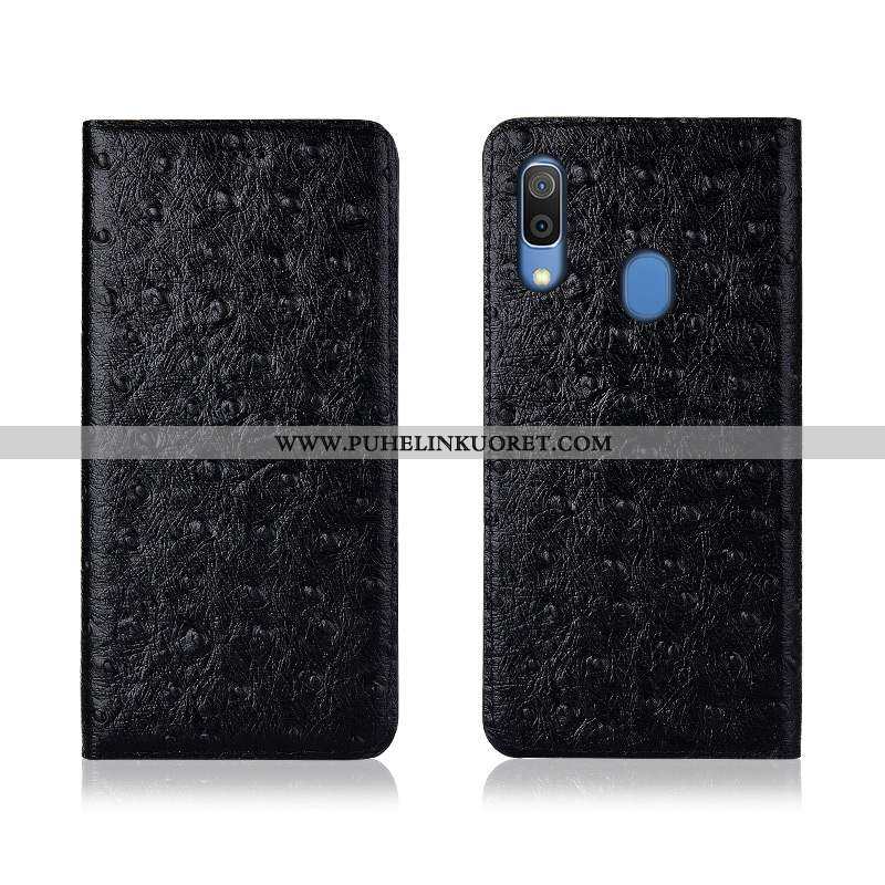 Kuori, Kuoret Samsung Galaxy A20e Suojaus Aito Nahka Murtumaton Tähti Silikoni Ruskea