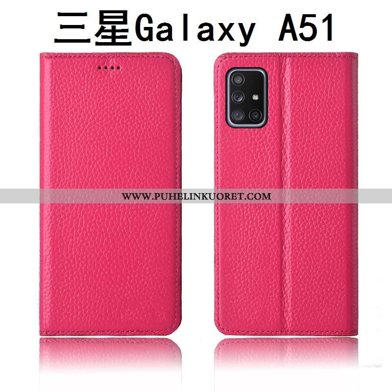Kotelo, Kuori Samsung Galaxy A51 Nahkakuori Pesty Suede Tähti Kotelo Murtumaton Khaki