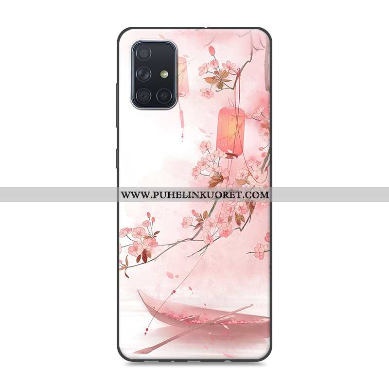 Kuoret, Kotelo Samsung Galaxy A51 Silikoni Suojaus Kiinalainen Tyyli Vuosikerta Puhelimen Pinkki
