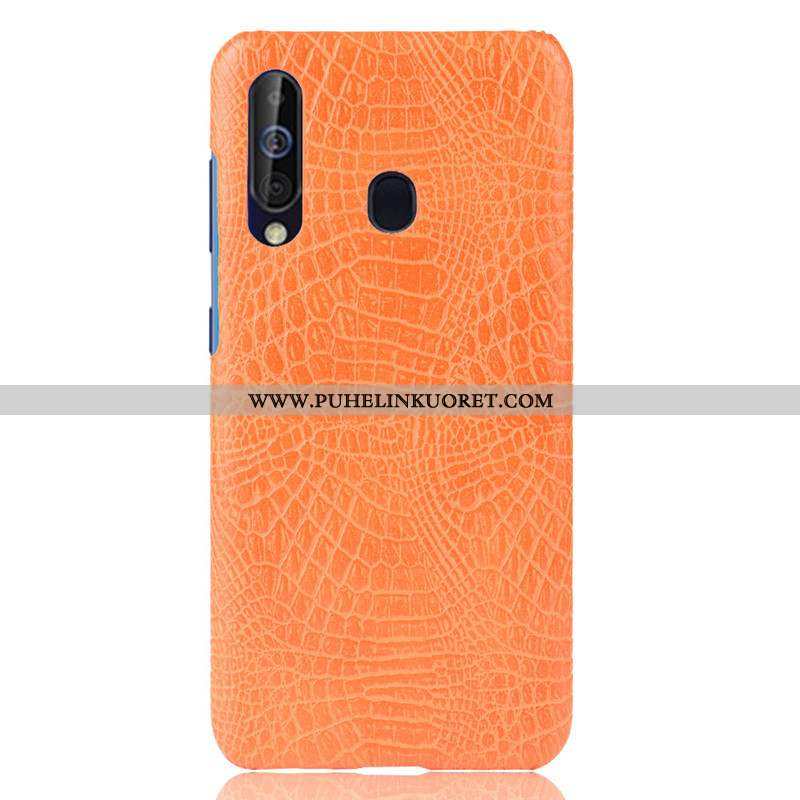 Kotelo, Kuori Samsung Galaxy A60 Kukkakuvio Nahkakuori Persoonallisuus Tähti Krokotiili Punainen