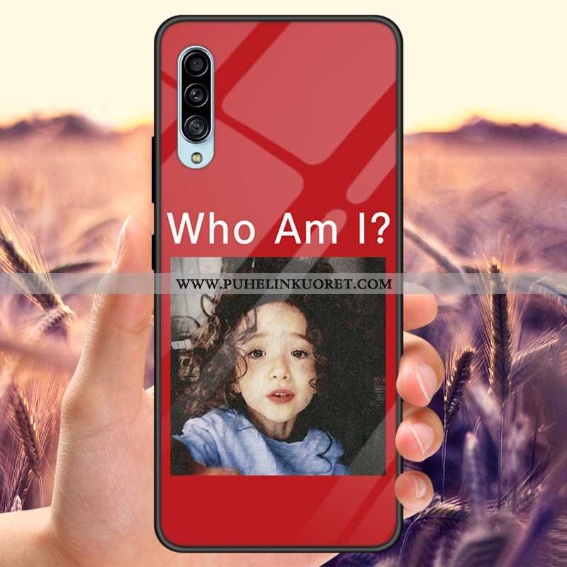 Kuori, Kuoret Samsung Galaxy A70s Lasi Puhelimen All Inclusive Kuori Net Red Mustat