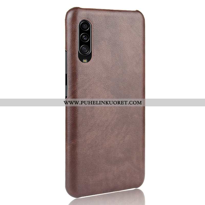 Kuoret, Kotelo Samsung Galaxy A70s Suojaus Nahka Litsi Kova Sininen