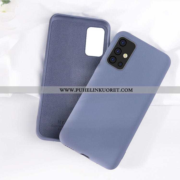 Kotelo, Kuori Samsung Galaxy A71 Suojaus Näytönsuojus Tummansininen Karkaisu Murtumaton Tummansinise
