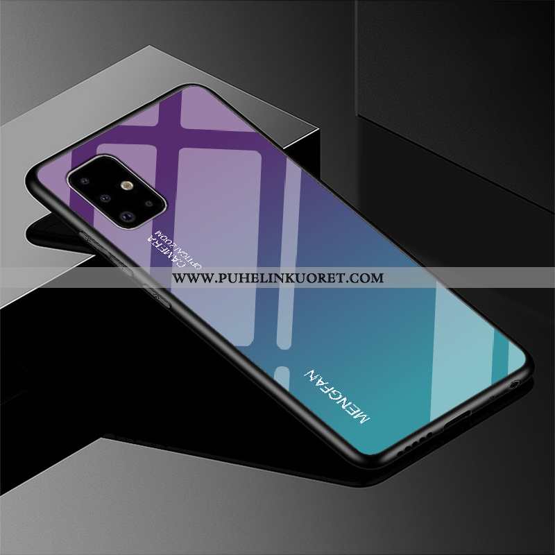 Kotelo, Kuori Samsung Galaxy A71 Lasi Suuntaus Kotelo Silikoni Suojaus Sininen