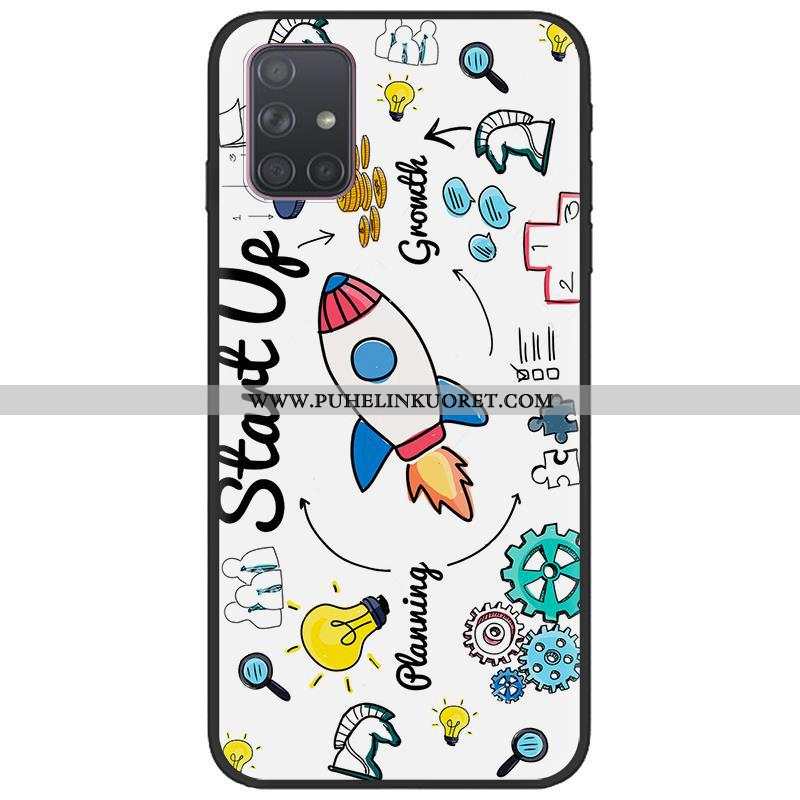 Kuoret, Kotelo Samsung Galaxy A71 Suuntaus Pehmeä Neste Sarjakuva Luova Pesty Suede Vihreä