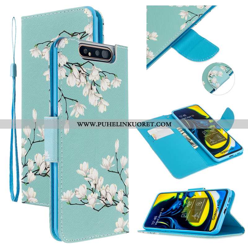 Kotelo, Kuori Samsung Galaxy A80 Nahkakuori Suojaus Tähti Kuoret Pinkki