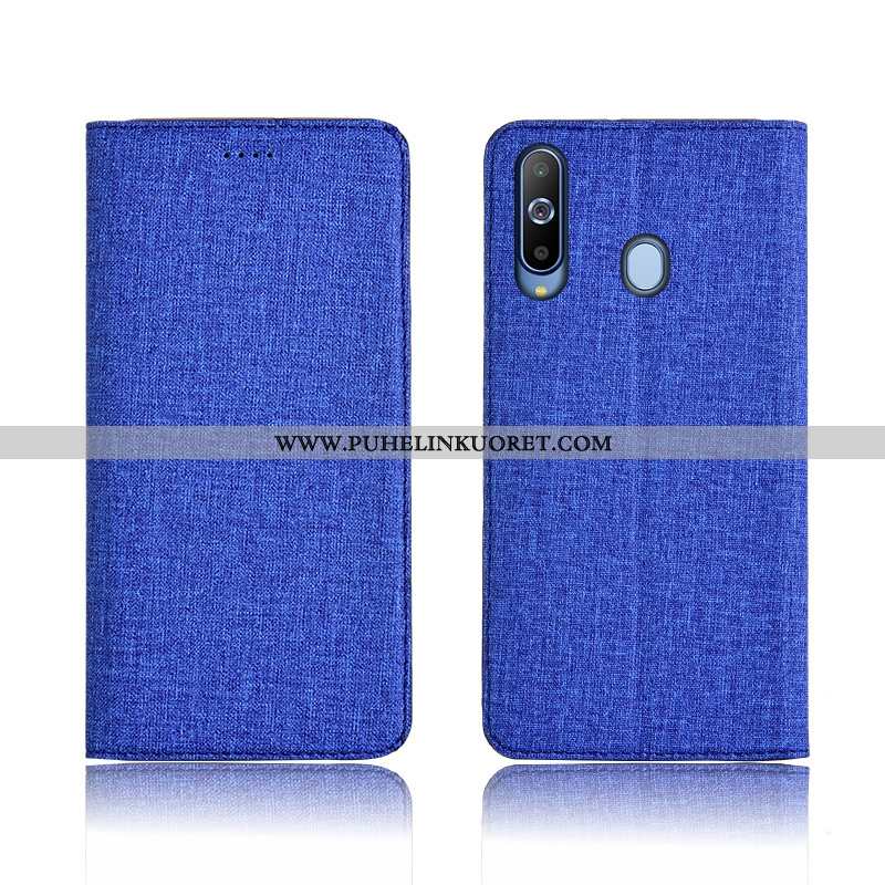 Kuoret, Kotelo Samsung Galaxy A8s Pehmeä Neste Silikoni Nahkakuori All Inclusive Kuori Sininen