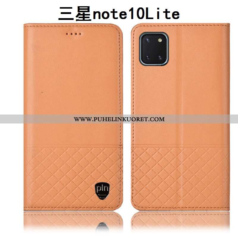 Kotelo, Kuori Samsung Galaxy Note 10 Lite Aito Nahka Suojaus Keltainen Puhelimen All Inclusive Kelta