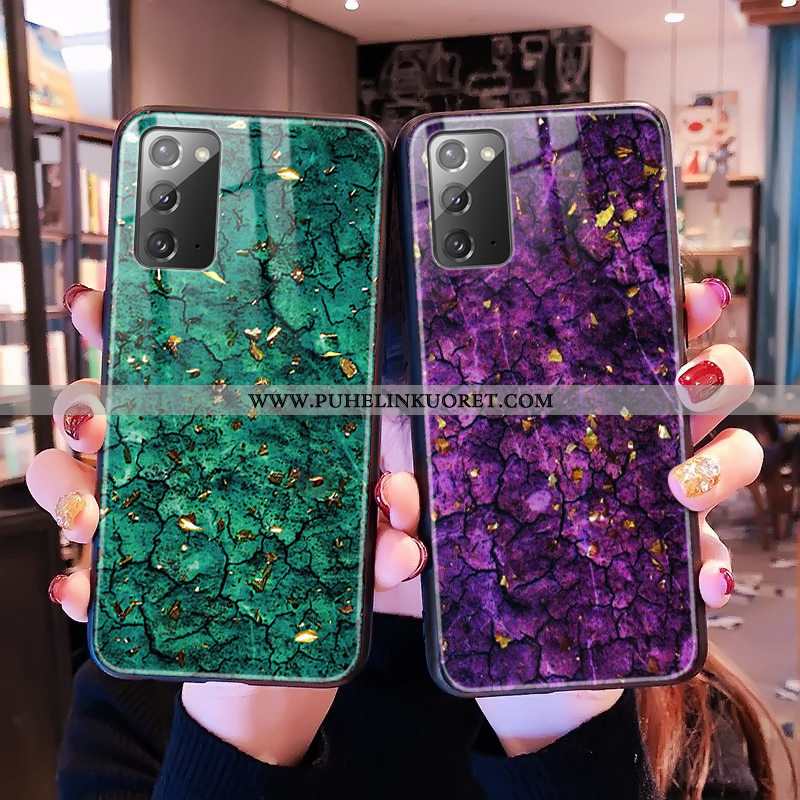 Kuori, Kuoret Samsung Galaxy Note20 Lasi Kukkakuvio Kuori Vihreä Tähti