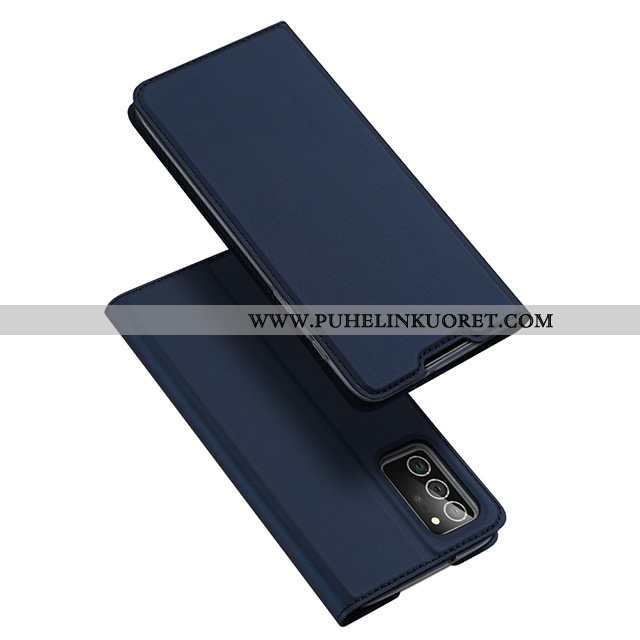 Kuori, Kuoret Samsung Galaxy Note20 Ultra Valo Kuori Nahkakuori Puhelimen Mustat