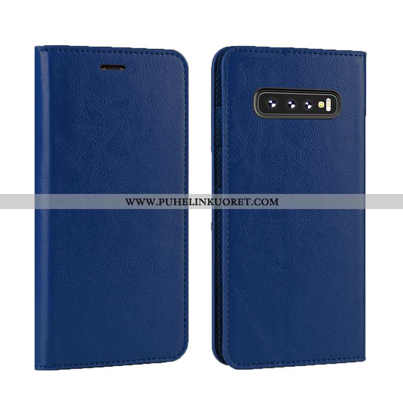 Kuori, Kuoret Samsung Galaxy S10 Nahka Suojaus Uusi Tähti Yksinkertainen Ruskea