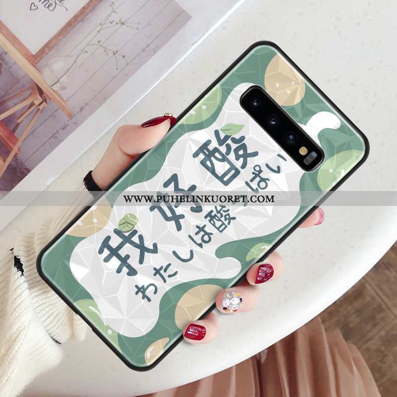 Kuoret, Kotelo Samsung Galaxy S10 Suojaus Kukkakuvio Puhelimen Valkoinen Timantti