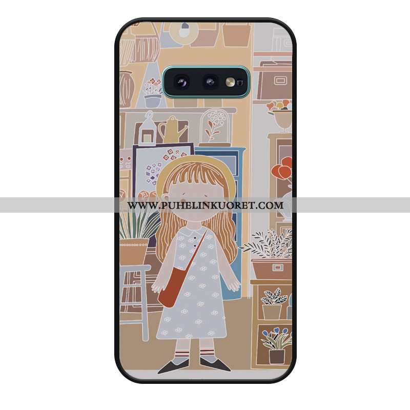 Kotelo, Kuori Samsung Galaxy S10e Silikoni Kohokuviointi Puhelimen Sininen
