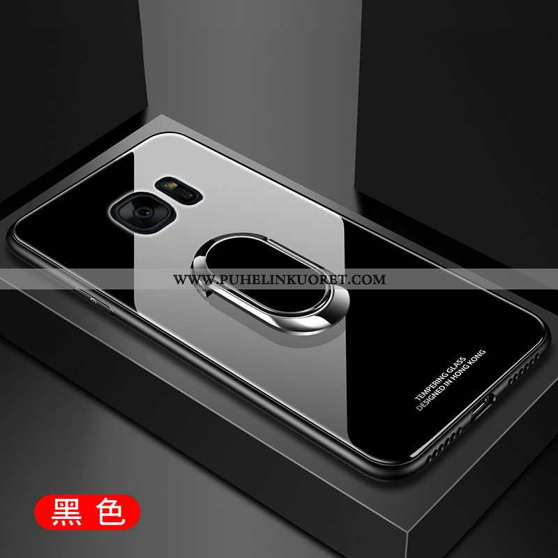 Kuori, Kuoret Samsung Galaxy S6 Edge Ultra Valo Kotelo Lasi All Inclusive Valkoinen