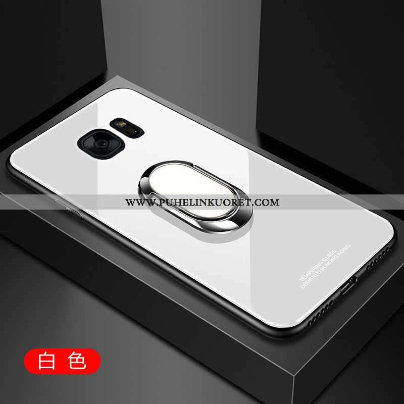 Kuori, Kuoret Samsung Galaxy S6 Edge Ultra Valo Kotelo Lasi All Inclusive Valkoinen