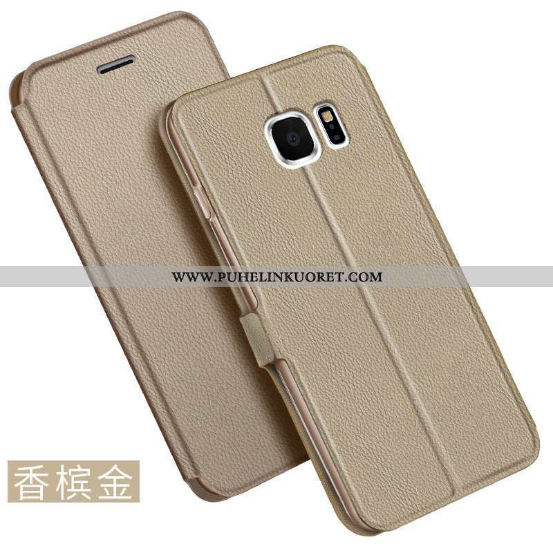 Kotelo, Kuori Samsung Galaxy S6 Nahkakuori Tähti Puhelimen Kuoret Sininen