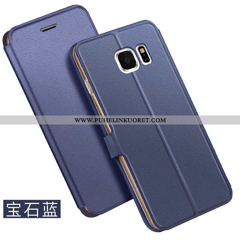 Kotelo, Kuori Samsung Galaxy S6 Nahkakuori Tähti Puhelimen Kuoret Sininen