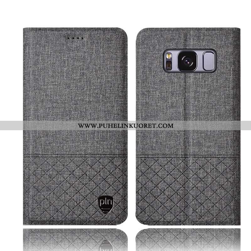 Kuoret, Kotelo Samsung Galaxy S8+ Nahkakuori Suojaus Kuori Pellava Murtumaton Pinkki