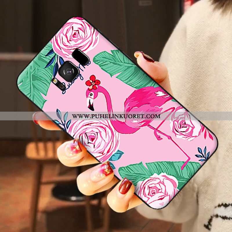 Kotelo, Kuori Samsung Galaxy S8+ Sarjakuva Suuntaus Net Red Kotelo Pesty Suede Pinkki