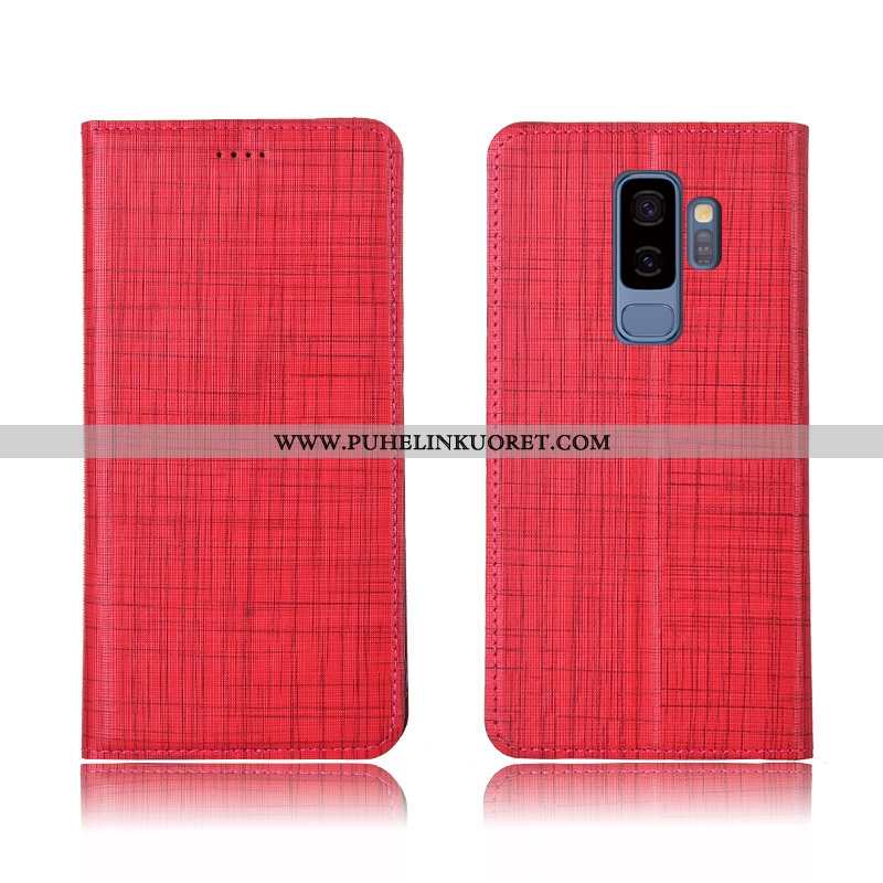 Kuori, Kuoret Samsung Galaxy S9+ Silikoni Suojaus Nahkakuori Puhelimen Kotelo Sininen