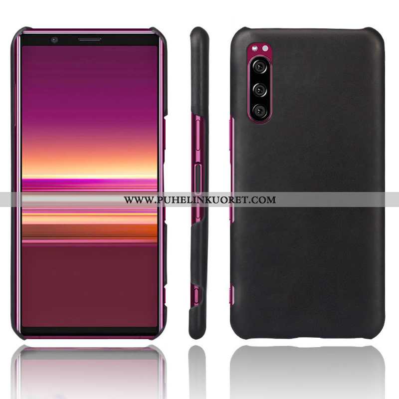 Kuori, Kuoret Sony Xperia 10 Ii Suojaus Nahka Tummansininen Kuori Puhelimen Tummansiniset