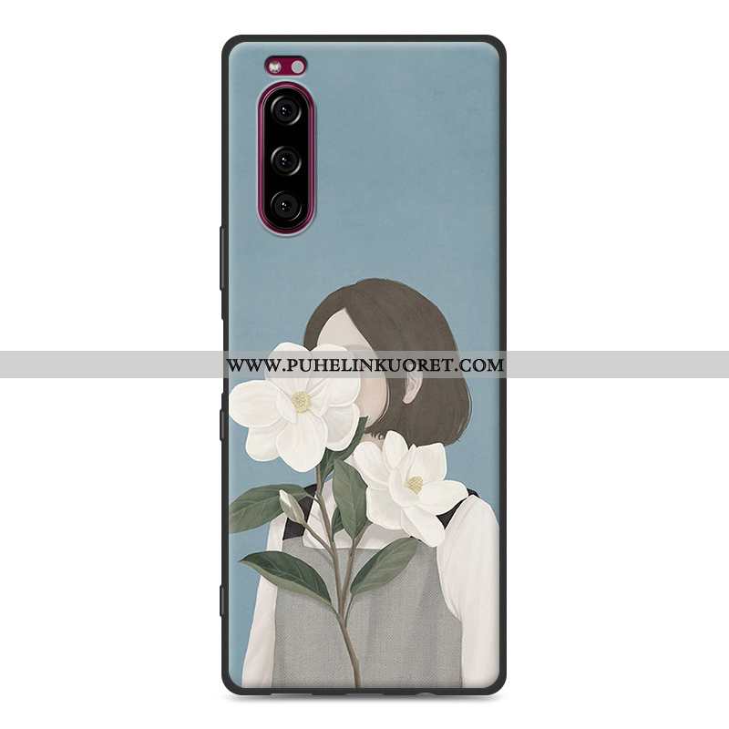 Kuori, Kuoret Sony Xperia 5 Suojaus Pehmeä Neste Uusi Kuori All Inclusive Sininen