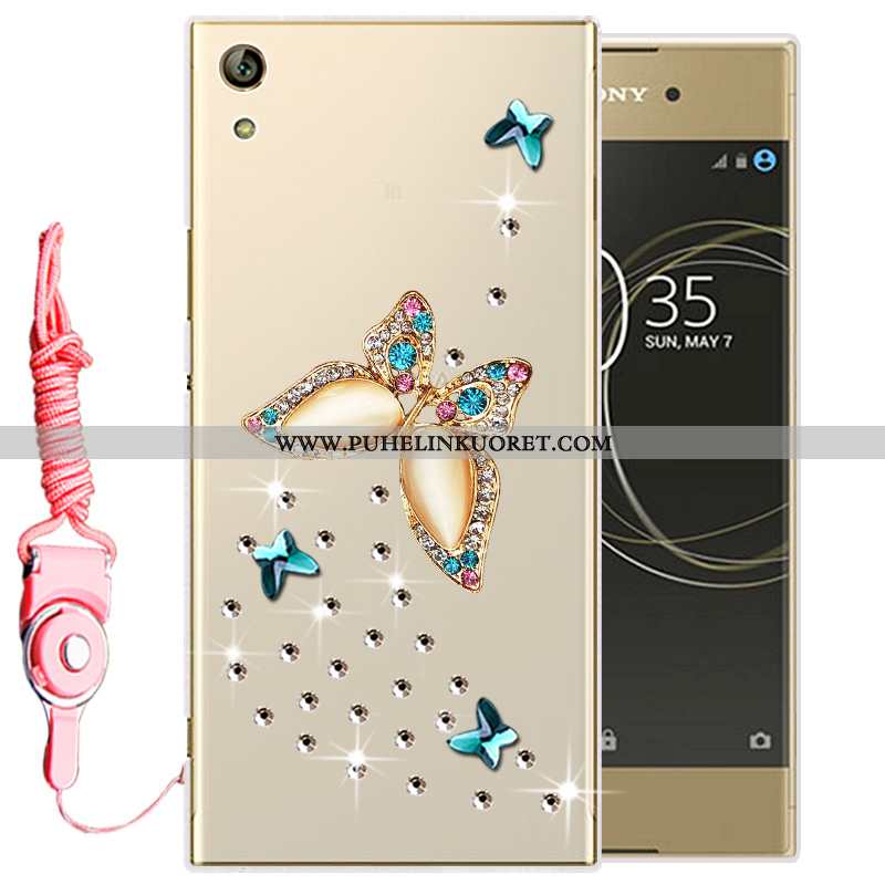 Kuori, Kuoret Sony Xperia Xa Ultra Silikoni Suojaus Kotelo Pehmeä Neste Puhelimen Kultainen
