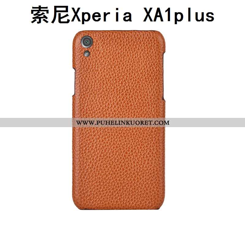 Kotelo, Kuori Sony Xperia Xa1 Plus Aito Nahka Suojaus Puhelimen Takakansi Kotelo Pinkki