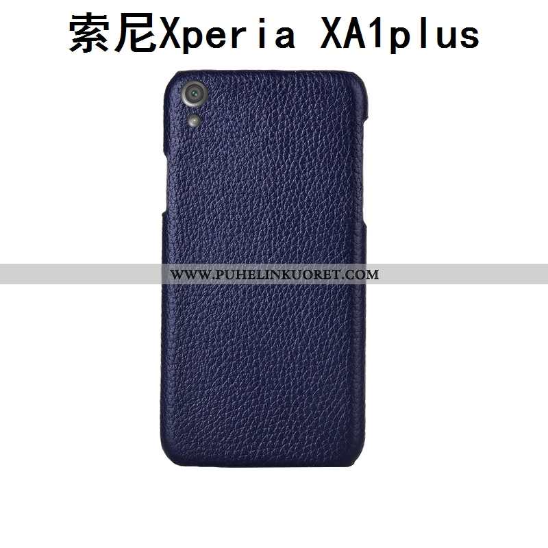 Kotelo, Kuori Sony Xperia Xa1 Plus Aito Nahka Suojaus Puhelimen Takakansi Kotelo Pinkki