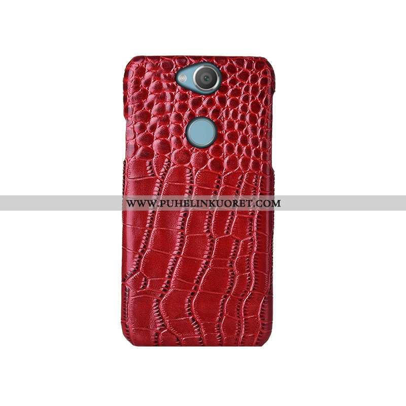 Kuori, Kuoret Sony Xperia Xa2 Ultra Luova Aito Nahka Tila Kotelo Kukkakuvio Ruskea